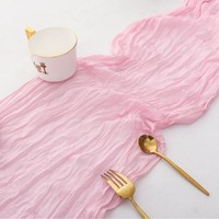 Nappe de table en gaze froissée style bohème rustique, prête à l'emploi, pour décoration de mariage et de fête, taille personnalisée, plusieurs couleurs – Meilleures ventes