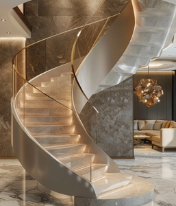 บันไดบันไดแบบเกลียวโครงโลหะแบบสองชั้นดีไซน์กะทัดรัดทันสมัยของพรีมา - Product Image 4