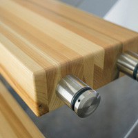 EKOO Support de fixation moderne en acier inoxydable SS 316/304 pour système de rampe d'escalier en verre sans cadre, résistant à la rouille pour appartement
