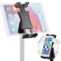 Support de trépied à vis rotative à double traction pour tablette 14 supports de téléphone portable
