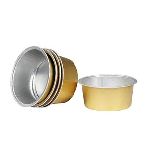 Latas descartáveis para muffins, copos para cupcake, mini folha de alumínio para sobremesas, bolinhos e queijos, 125ml, panelas Ramekins