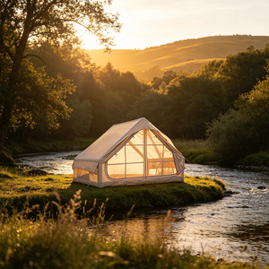 Carpa Inflable para 3-4 Personas, Ligera, <span class=keywords><strong>de</strong></span> Tela Oxford 300D, para Camping, <span class=keywords><strong>Casa</strong></span> <span class=keywords><strong>de</strong></span> Campaña <span class=keywords><strong>de</strong></span> Instalación Rápida y Automática - Product Image 6