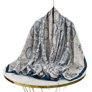 2025 printemps été Collection femmes nouveau Style ethnique longue écharpe vente chaude cajou imprimé Polyester foulard châle pour les musulmans - Product Image 5