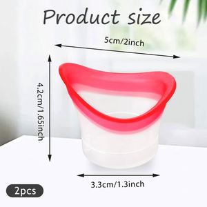 Kit de Vaso Portátil de Silicona para Lavado de Ojos, Herramienta de Cuidado Ocular Rápida y Eficaz para Aliviar Ojos Cansados, Refrescar, Limpiar Polvo y Maquillaje - Product Image 2