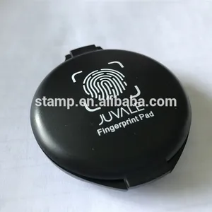Round Office Fingerprint Stamp Pad/Plastic Black Stamp Ink Pad - China Ink  Pad, Footprint Ink Pad