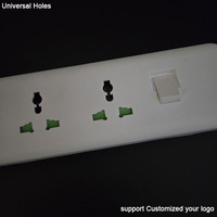 Interruptores de Seguridad para Niños con Botones de Encendido/Apagado Multiusos, 3 USB y 3 Tomas de Corriente