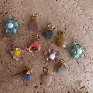 Edelstein-Perlenkette Mode Edelstahl Nicht Verblassender Rohstein-Anhänger Schmuck-Halskette für Frauen - Product Image 3