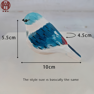 Figurine d'oiseau sculptée en <span class=keywords><strong>bois</strong></span> faite à la main, peinte à la main, art populaire, décoration de table, <span class=keywords><strong>statue</strong></span> <span class=keywords><strong>pour</strong></span> étagère - Product Image 5