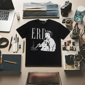 2025 известных брендов, Мужская Роскошная хлопковая футболка высокого качества с принтом логотипа, дизайнерская одежда, модные футболки с тяжелым весом - Product Image 3