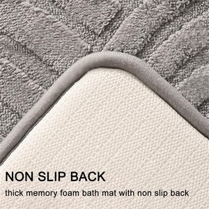 Tapis de bain en microfibre à poils doux et moelleux, à carreaux roses, absorbant l'eau, séchage rapide, antidérapant, pour la maison et l'hôtel - Product Image 3