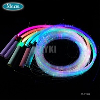 360 döner fiber optik led ışık uzay kırbaç yangın değnek festivali hediye dans için piksel rave fiber optik kamçı
