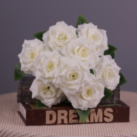 Fleurs artificielles en soie, roses artificielles pour mariage, bouquet de mariée, centre de table, décoration de fête, vente en gros