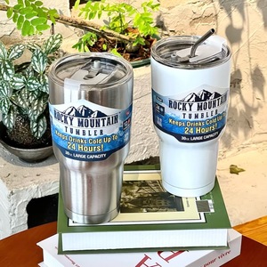 Rocky Mountain Tumbler 30oz Stainless Steel Vacuum Insulated Cup With Straw For Outdoor Camping Car Use - Product Image 2