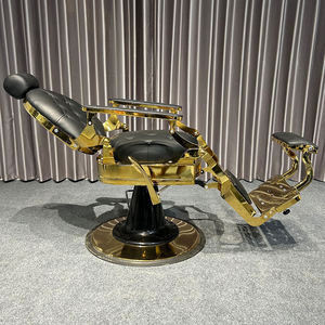 Hiện đại tiệm hớt tóc đồ nội thất đầy đủ màu đen làm tóc Styling ghế sang trọng Heavy Duty cạo cắt tóc ghế để bán - Product Image 5