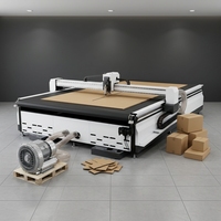 Máquina de corte CNC de espuma para insertos de embalaje, cortadora de cama plana para vidrio blando, plástico delgado y cajas de comida rápida