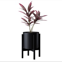 Support de pot de fleurs en fer forgé de style américain moderne, sur pied, pour balcon, multifonctionnel, pliable, design démontable