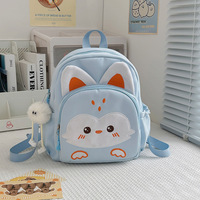 Sac à dos imperméable brodé motif chat ange couleur unie avec fermeture éclair, idéal pour étudiants, fêtes, cours et voyages – Sac à dos polyvalent