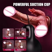 4-in-1 8,7 Zoll Realistischer Stoßender Dildo Leckender Vibrator mit Heizfunktion Weibliches Masturbationsspielzeug für Frauen