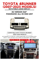 Autorradio Android 15 de 12.3 Pulgadas 2 Din con Carplay, GPS y Asistencia de Marcha Atrás para Toyota 4Runner 2007-2023