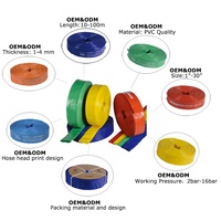 Petite taille 1 pouce PVC Layflat Irrigation jardin submersible pompe de distribution d'eau tuyau tuyau