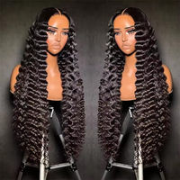 Perruque frontale en dentelle suisse sans colle, cheveux indiens vierges bruts alignés sur les cuticules, 13x4 13x6, perruques de cheveux humains avec dentelle HD pour femmes noires