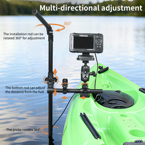 Support de sonar VINmounts pour kayak, réglable à 360°, écologique, noir, compatible avec bras de 1,5 pouce de taille C, pour la navigation marine - Product Image 6