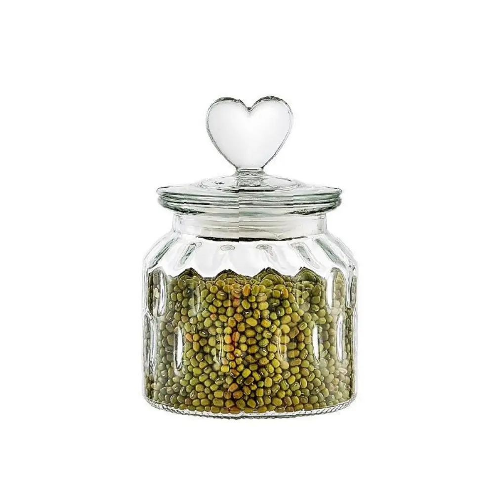 Glass Jar Wholesale Hot Selling Amber Color Food Storage Glass Jar With Lid High Quality Glass Container For Food