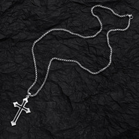 Chaîne en acier inoxydable avec pendentif goutte d'huile 0211CG pour homme, mode dominante, accessoires de bijoux en alliage pour homme, femme et étudiant