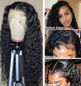 Perruques bouclées noires douces en dentelle HD, résistantes à la chaleur, pré-épilées, densité 250 %, prêtes à porter avec cheveux de bébé pour femmes noires - Product Image 4