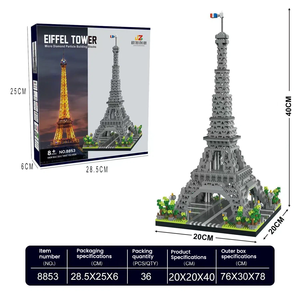 <span class=keywords><strong>Juguetes</strong></span> <span class=keywords><strong>de</strong></span> Bloques <span class=keywords><strong>de</strong></span> Construcción <span class=keywords><strong>de</strong></span> Plástico con Diseño <span class=keywords><strong>de</strong></span> Gato Tricolor, Set <span class=keywords><strong>de</strong></span> Ensamblaje del Louvre y el Titanic - Venta al Por Mayor - Product Image 5