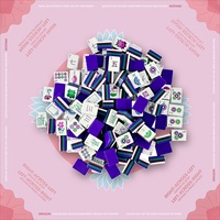 En stock : 160 tuiles de Mahjong américain avec tapis en néoprène, acrylique gravé 4 couches, prêt à être expédié