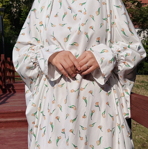 <span class=keywords><strong>Tenue</strong></span> <span class=keywords><strong>de</strong></span> <span class=keywords><strong>prière</strong></span> <span class=keywords><strong>musulmane</strong></span> pour femmes, ensemble khimar abaya imprimé, robe <span class=keywords><strong>de</strong></span> <span class=keywords><strong>prière</strong></span> islamique modeste, robe à manches longues, entièrement couvrante - Product Image 6