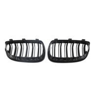 Calandre avant double lamelles en maille noire brillante, remplacement de calandre pour BMW Série 3 E92 2006 2007 2008 2009
