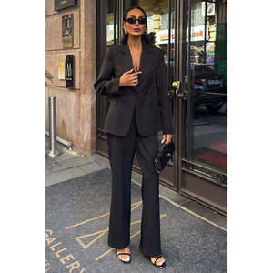Conjunto de Traje Premium para Mujer <span class=keywords><strong>Sobe</strong></span>, Negro, Manga Larga, Antirarrugas, Elegante, Estilo Otoñal - Product Image 6