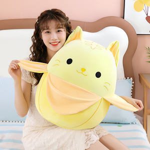 หมอนอิงรูปแมวกล้วยน่ารัก หมอนหนุนรูปแมวน้อยอ้วนสีเหลือง ตุ๊กตาสัตว์นุ่มนิ่ม ตกแต่งโซฟาบ้าน ของขวัญวันเกิดสำหรับเด็ก - Product Image 5