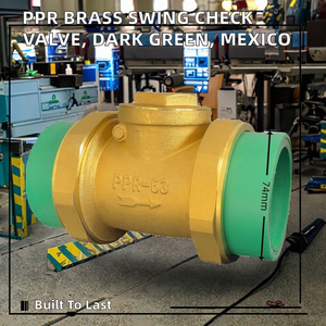 Válvula de Retención Manual de Latón PPR Verde Oscuro de 1/2'', 3/4'', 1'', 1-1/4'', 1-1/2'', 2'' para Agua - Product Image 2