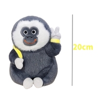 Jouet en peluche standard CPC, singe en peluche blanc avec sac banane, peluche douce et moelleuse, poupée personnalisée mignonne
