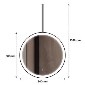 Espejo Redondo Colgante de Techo con Luces LED (Interruptor Táctil, Antivaho, Clasificación IP65, 60+ Pulgadas) para Entrada, Vestíbulo, Decoración del Hogar - Product Image 6
