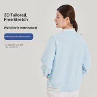 Veste d'uniforme d'infirmière pour femme en tissu polyester Dobby bleu clair personnalisé Dssyon, modèle FTL-39, haut d'automne, fourniture ODM