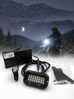 Feux de roche V2 entièrement métalliques à piles - Feux de roche LED de style Baja entièrement métalliques, auxiliaires arrière pour moto électrique tout-terrain