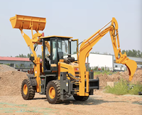 Terex 2.5 Ton Mini 4x4 Wheel Loader Backhoe Loader dengan Mesin Euro5/EPA Pompa Hidrolik Changjiang & Komponen Inti