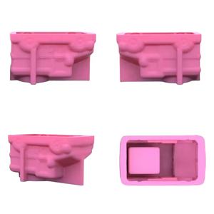 3D Fine Easy Operating Retro Vehículos blindados Camiones Forma DIY Silicona Hormigón Resina Yeso Olla Tarro Molde - Product Image 3