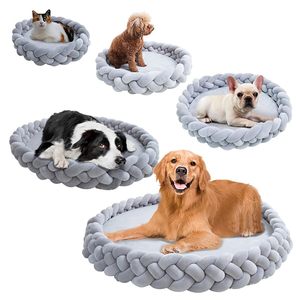 Grosse <span class=keywords><strong>tresse</strong></span> chat <span class=keywords><strong>lit</strong></span> tissé panier chaud tissé chat nid confortable câlin pour chiens et chats panier <span class=keywords><strong>lit</strong></span> main manuel tricoté <span class=keywords><strong>lit</strong></span> pour animaux <span class=keywords><strong>de</strong></span> compagnie - Product Image 5