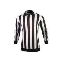 Maillot d'arbitre de hockey sur glace personnalisé imprimé par transfert thermique, en tissu respirant pour adulte. Chemise d'arbitre de hockey sur glace à manches longues 160g.