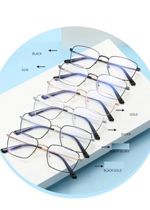 Montura de gafas ópticas para ordenador, anteojos de moda con luz azul, <span class=keywords><strong>retro</strong></span>, cuadrados, en stock - Product Image 4