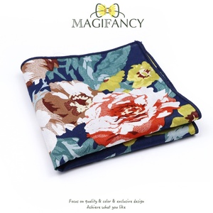 Mouchoir <span class=keywords><strong>vintage</strong></span> imprimé fleuri 23cm 100% coton mouchoir femmes hommes fête de mariage poche carré cadeau costume <span class=keywords><strong>cravate</strong></span> accessoire assorti - Product Image 5