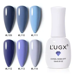 L'UGX yeni beyaz şişe kedi gözü parlak kristal renk daha fazla 15ml jel lehçe