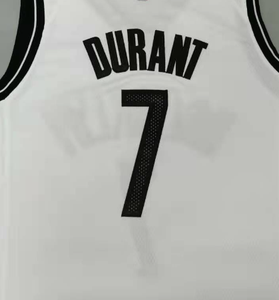 Camiseta de Baloncesto de Alta Calidad Cosida de los Brooklyn Nets de la NBA, Uniforme de <span class=keywords><strong>Kevin</strong></span> <span class=keywords><strong>Durant</strong></span> Número 7, Edición Clásica, Ropa Masculina - Product Image 3