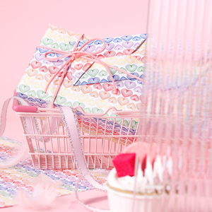 กระดาษห่อวันเกิด80กรัมสีรุ้ง43X300ซม. กระดาษคราฟท์ของขวัญแบบกำหนดเอง - Product Image 3