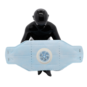 CE certificata usa e getta grigio FFP1 <span class=keywords><strong>3</strong></span> strati tessuto soffiato a fusione maschera respiratore antipolvere valvola traspirante Standard europeo - Product Image 2